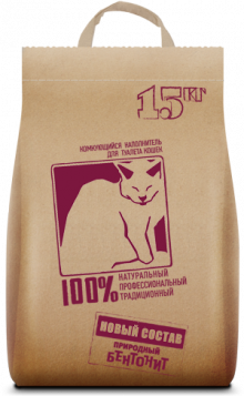 Bentonite Cat litter NoName for professionals breeders.